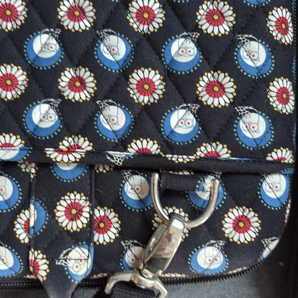 Vera Bradley Black, Red, Blue Laptop Bag with Structured Design. 2 pocke…